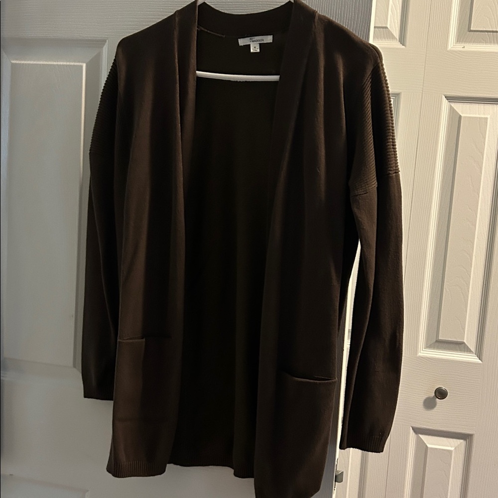 89th & Madison Dark Brown Knit Top